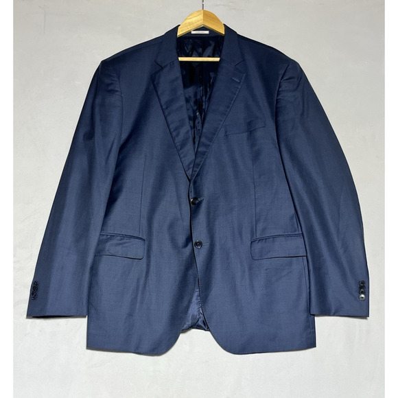 Peter Millar 46T Mens Blue Wool Suit Jacket Blazer Sport Coat Canada 2 Button - Picture 1 of 16